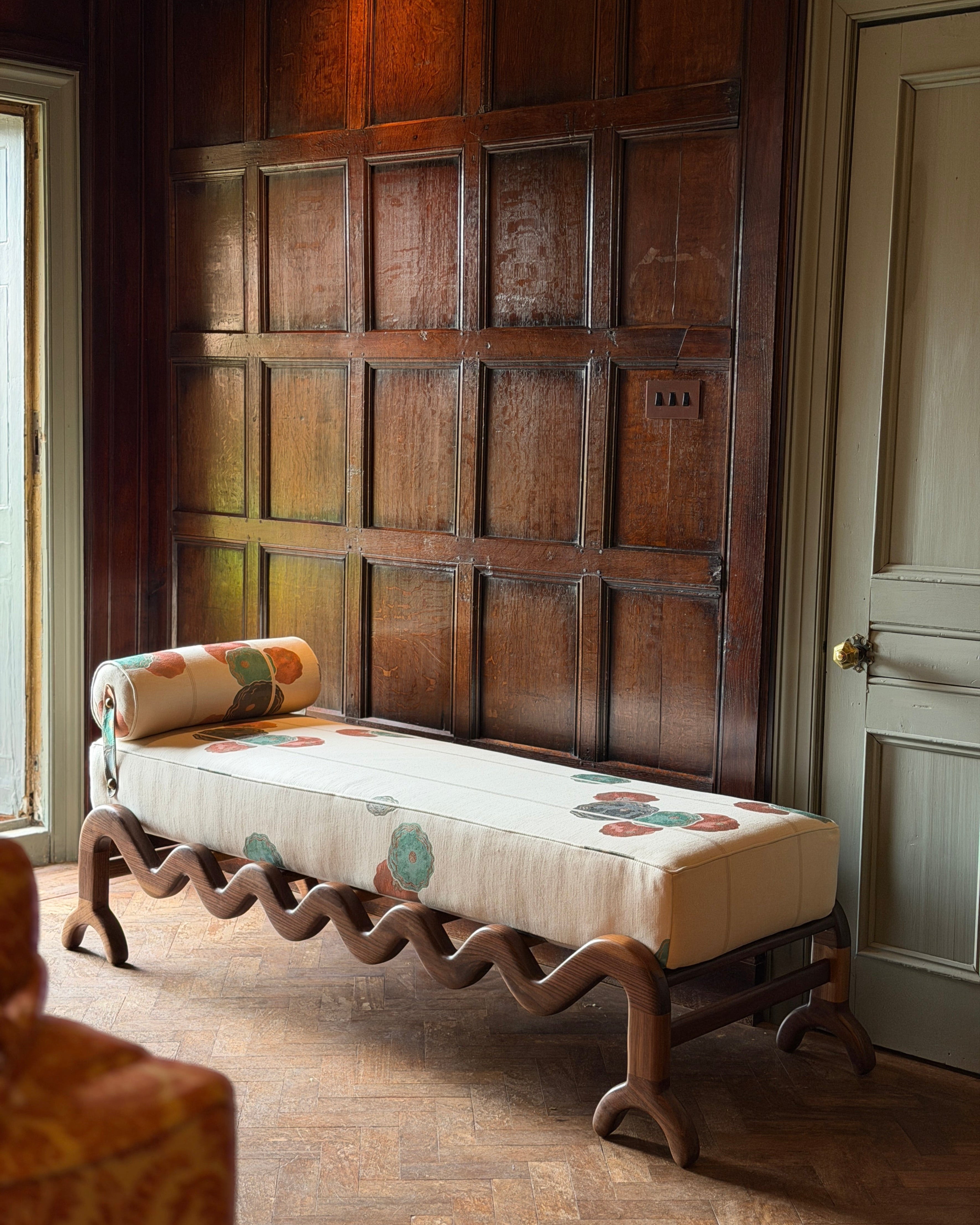 Sunday Daybed Walnut in Dedar Milano Kiku