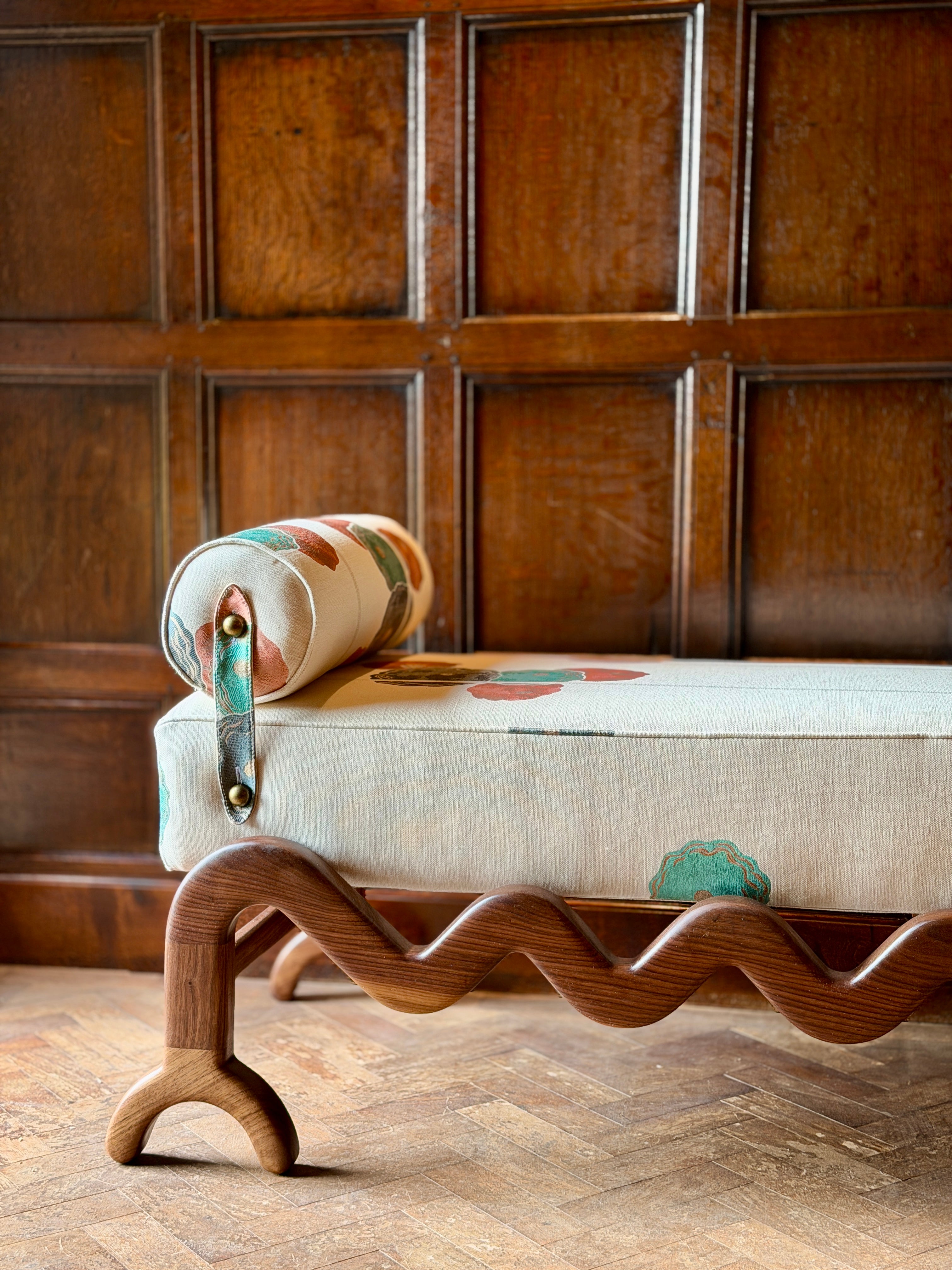 Sunday Daybed Walnut in Dedar Milano Kiku